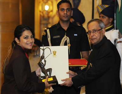 Heena Sidhu was awarded the prestigious Arjuna Award by the President of India.