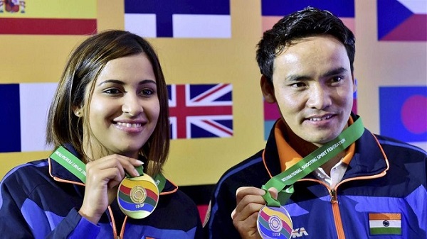 Sidhu won a silver in the women’s 10m air pistol event.