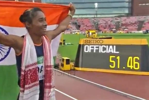 Hima Das created History with 51.46