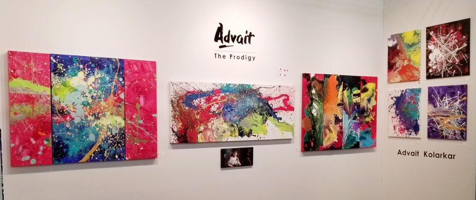 Advait Kolarkar 4-year-old Artist sells his own Painting at the Saint John Arts Centre in Canada