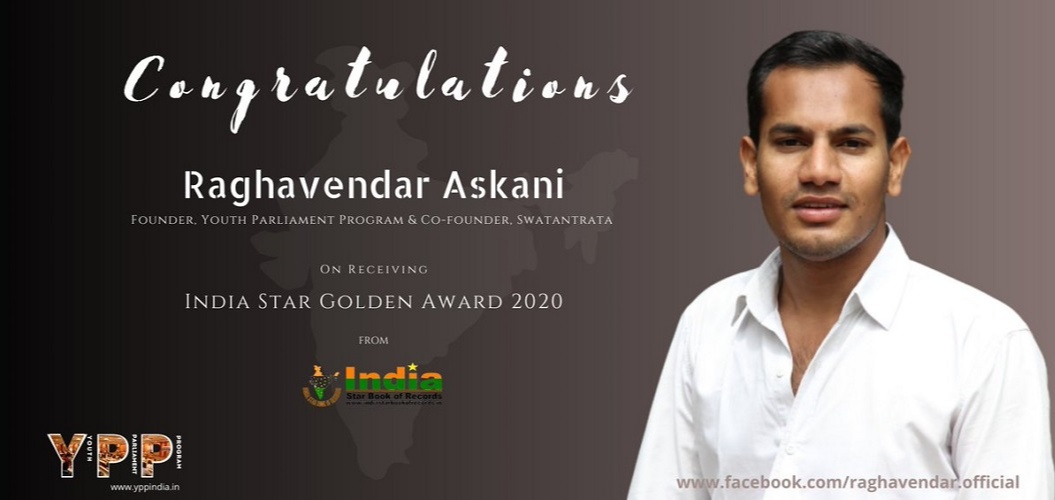 Askani Raghavendar Awarded India Star Golden Award 2020.jpg