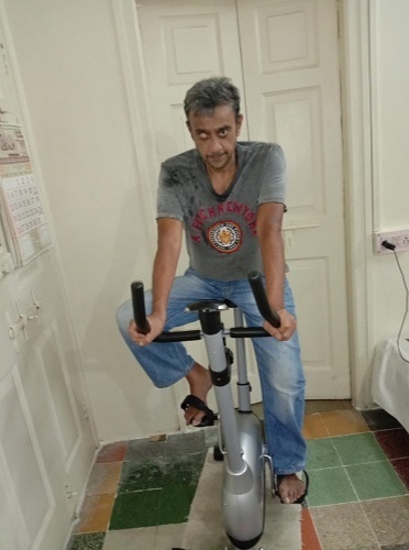 Raja Subramanian cycle to keep his weight in check