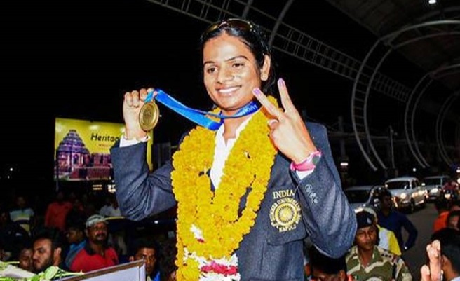 Dutee Chand The National record holder in women's 100m scripted history in 2019 at the World Universiade in Naples