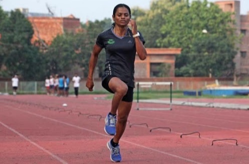 Dutee Chand strained her focus to set records in 2020 Olympics and started to train in Hyderabad.