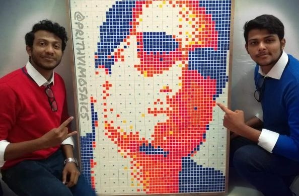Prithveesh k bhat Rubik's Cube Mosaic Art