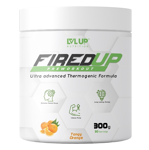 Pre-workout product called Firedup