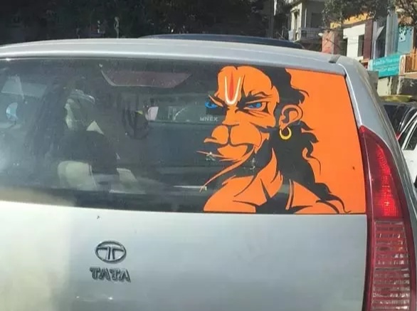 Rudra Hanuman portrait  on cabs