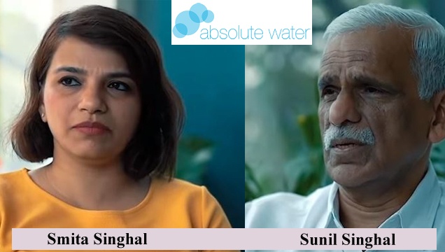 Smita singhal and Sunil Singhal founders of Absolute Water