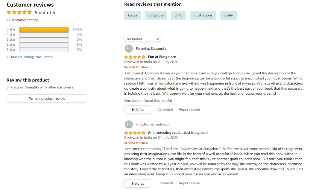 The Three Adventurers at Fungalore Book Customer Reviews