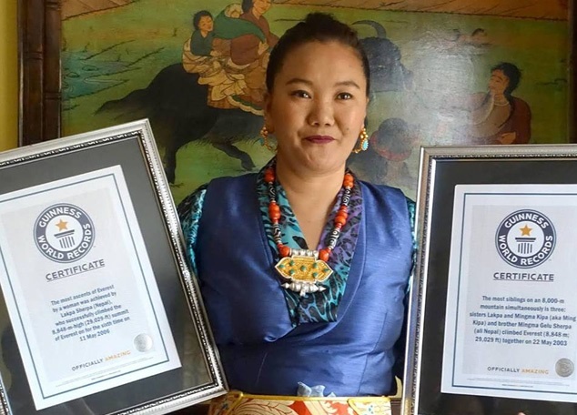 Lhakpa-Sherpa win guinness world record