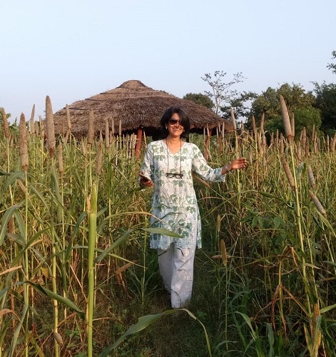 Manisha Lath Gupta at her farm