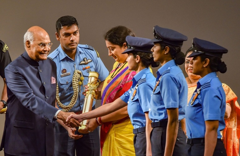 Chaturvedi was awarded Nari Shakti Puraskar by President Ram Nath Kovind