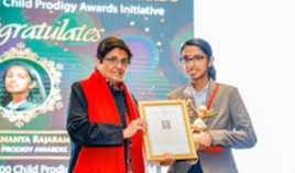 Ananya Rajaraman was awarded the Global Child Prodigy Award (GCPA) 2020 for her distinctive flair in writing