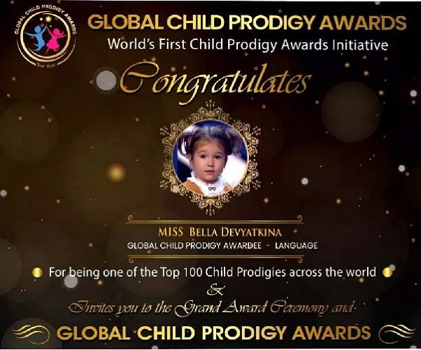 Bella was lauded with the Global Child Prodigy award in January 2020 for her exceptional linguistic ability