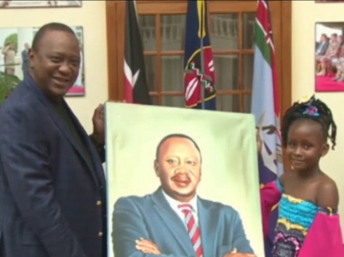 The portrait of Kenyan President went viral on the internet