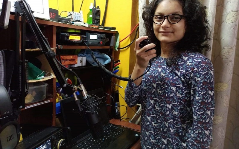 Smriti Hegde country's youngest female amateur HAM Radio operators