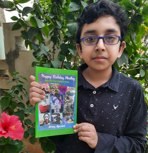 Arnay 7th Grader Kid published his first paperback, Happy Holiday Medley