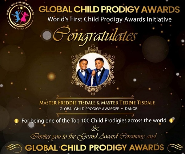 they were Awarded The Global Child Prodigy Award in January 2020 for their record-breaking Tap Dancing skills at the age of 11