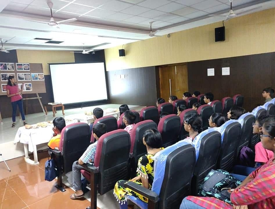 She decided to raise awareness about fossils in the students of schools and college levels