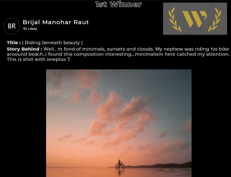 WallMag Minimalist Photography Contest 2020 jury selected Brijal Manohar as the Winner