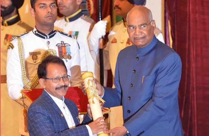 Uddhab Kumar Bharali received the Padmashri in 2019