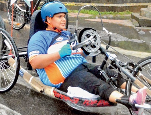 She took a different route and tried para-cycling