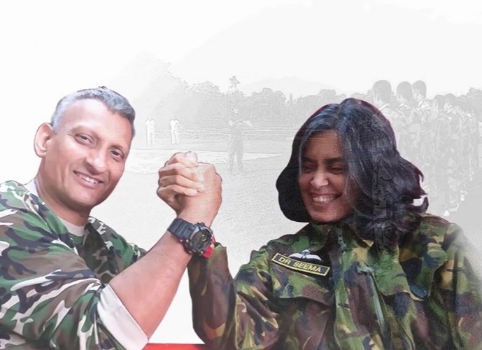 Seema Rao with her husband Major Deepak Rao, trained more than 15,000 commandos