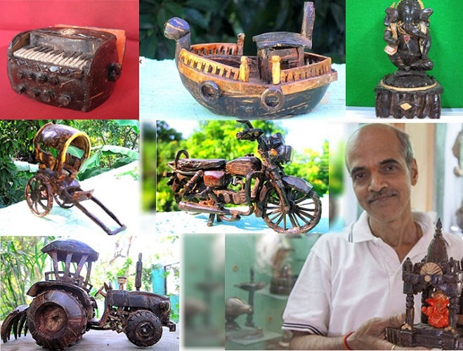 Vijayanand drives you Coconuts with his creative Shell art. Any and every art is inspiring 