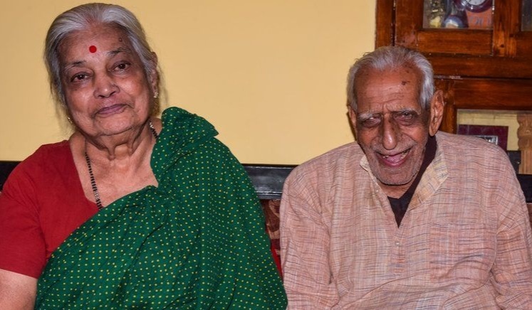 HS Doreswamy with His Wife Lalithamma