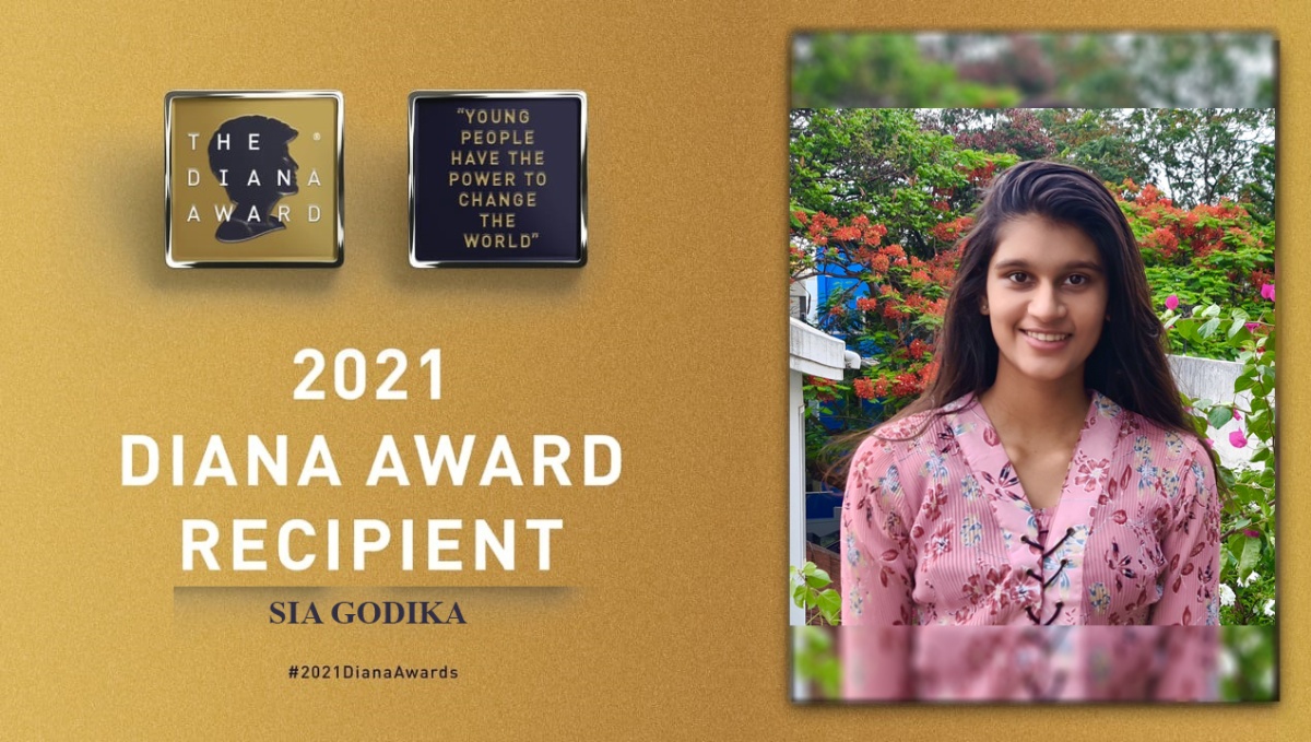 For her selfless contribution towards solving the most neglected concern, Sia Godika has been awarded the prestigious Diana Award