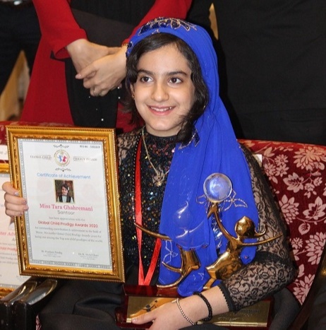 Tara Ghahremani was conferred with the Global Child Prodigy Award 2020