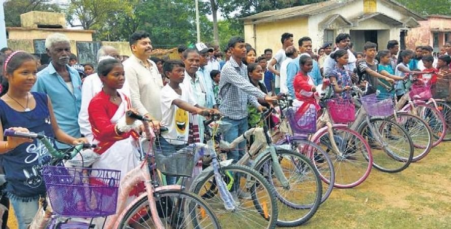 We also give bicycles to students from government schools in rural areas who secure above 75 per cent marks